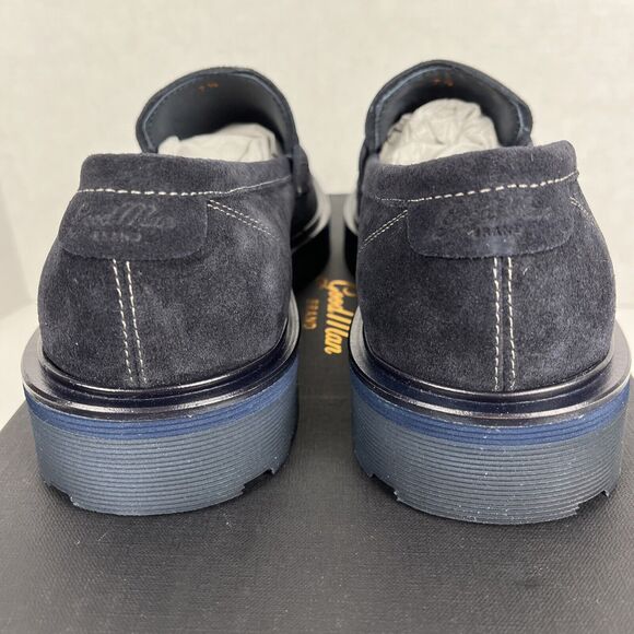 Good Man Brand Mens Size 7.5 Navy Lexington Loafer Suede Dress Shoe main image 3